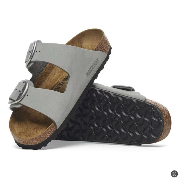 BIRKENSTOCK Arizona Big Buckle Nubuck Leather Pure Sage Grey Size 40 EU W9 / M7 - Picture 14 of 15